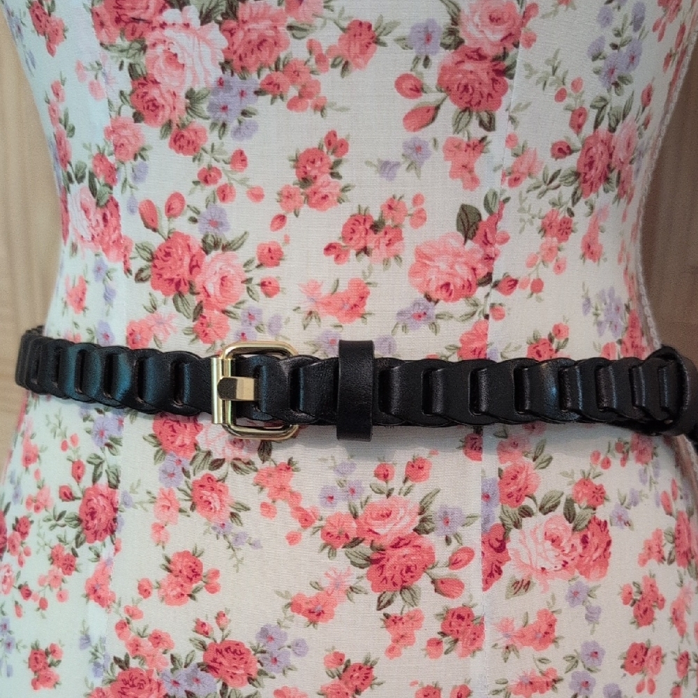Elegant Black Leather Belt By Linea Pelle